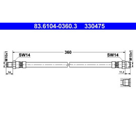 Bremsschlauch 83.6104-0360.3