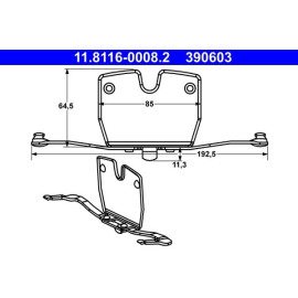 Feder, Bremssattel 11.8116-0008.2