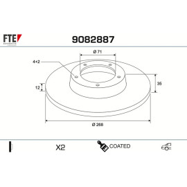 Bremsscheibe 9082887 Bremsscheibe 9082887