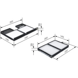 BOSCH 1 987 432 159 Innenraumfilter BOSCH 1 987 432 159 Innenraumfilter