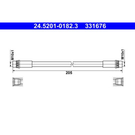 Bremsschlauch 24.5201-0182.3