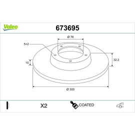 Bremsscheibe 673695 Bremsscheibe 673695