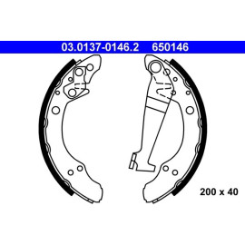 Bremsbackensatz 03.0137-0146.2