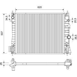 Kühler, Motorkühlung 701746