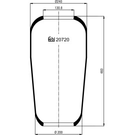 FEBI BILSTEIN 20720 Federbalg, Luftfederung FEBI BILSTEIN 20720 Federbalg, Luftfederung