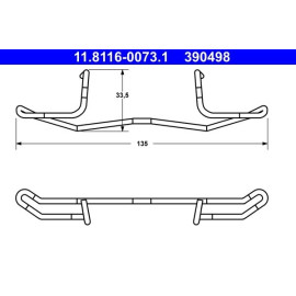 Feder, Bremssattel 11.8116-0073.1