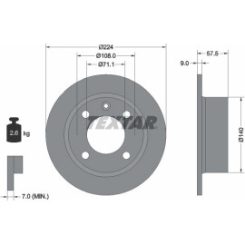 Bremsscheibe 92059700 Bremsscheibe 92059700