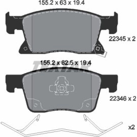 Bremsbelagsatz, Scheibenbremse 2234501 Bremsbelagsatz, Scheibenbremse 2234501