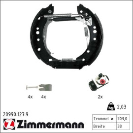 Bremsbackensatz 20990.127.9 Bremsbackensatz 20990.127.9