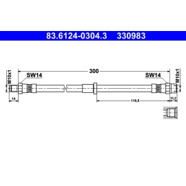 Bremsschlauch 83.6124-0304.3