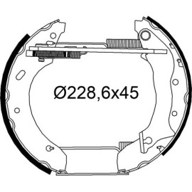 Bremsbackensatz 554973 Bremsbackensatz 554973