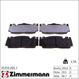 Bremsbelagsatz, Scheibenbremse 25133.205.1 Bremsbelagsatz, Scheibenbremse 25133.205.1