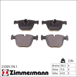 Bremsbelagsatz, Scheibenbremse 23309.170.1 Bremsbelagsatz, Scheibenbremse 23309.170.1