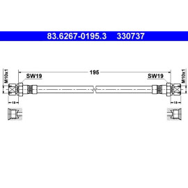 Bremsschlauch 83.6267-0195.3