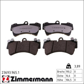 Bremsbelagsatz, Scheibenbremse 23693.965.1 Bremsbelagsatz, Scheibenbremse 23693.965.1