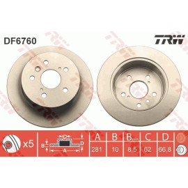 Bremsscheibe DF6760 Bremsscheibe DF6760