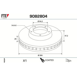 Bremsscheibe 9082804 Bremsscheibe 9082804