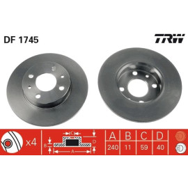 Bremsscheibe DF1745 Bremsscheibe DF1745