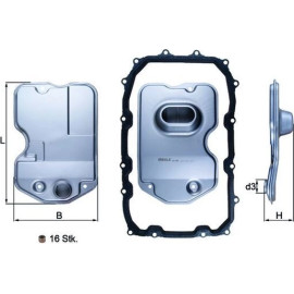 Hydraulikfilter, Automatikgetriebe HX 160KIT