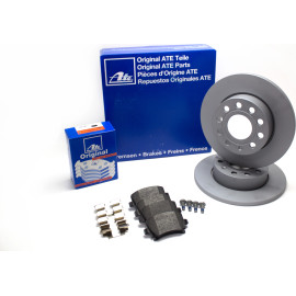 ATE Bremsscheiben Ø256 24.0112-0158.1 + Bremsbeläge 13.0460-2880.2 hinten für AUDI A3 8P SKODA OCTAVIA 2 VW GOLF 5 ATE Bremsscheiben Ø256 24.0112-0158.1 + Bremsbeläge 13.0460-2880.2 hinten für AUDI A3 8P SKODA OCTAVIA 2 VW GOLF 5