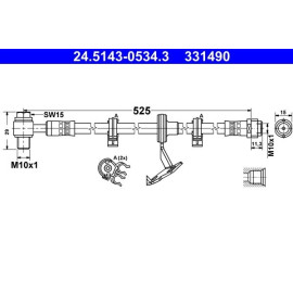 Bremsschlauch 24.5143-0534.3