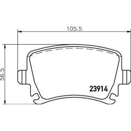 Bremsbelagsatz, Scheibenbremse 8DB 355 010-601 Bremsbelagsatz, Scheibenbremse 8DB 355 010-601