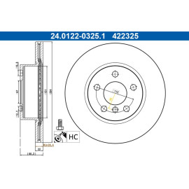 Bremsscheibe 24.0122-0325.1