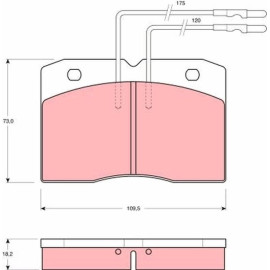 Bremsbelagsatz, Scheibenbremse GDB343 Bremsbelagsatz, Scheibenbremse GDB343