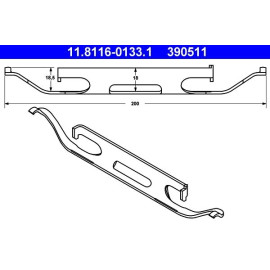 Feder, Bremssattel 11.8116-0133.1