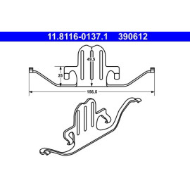 Feder, Bremssattel 11.8116-0137.1