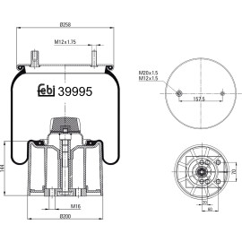 FEBI BILSTEIN 39995 Federbalg, Luftfederung FEBI BILSTEIN 39995 Federbalg, Luftfederung