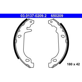 Bremsbackensatz 03.0137-0209.2