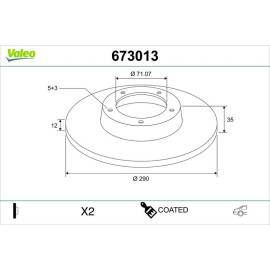 Bremsscheibe 673013 Bremsscheibe 673013