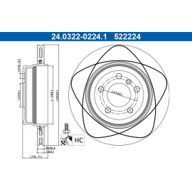 Bremsscheibe 24.0322-0224.1