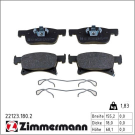 Bremsbelagsatz, Scheibenbremse 22123.180.2 Bremsbelagsatz, Scheibenbremse 22123.180.2