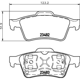 Bremsbelagsatz, Scheibenbremse 8DB 355 009-121 Bremsbelagsatz, Scheibenbremse 8DB 355 009-121