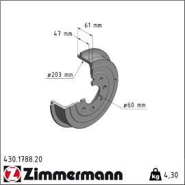 Bremstrommel 430.1788.20 Bremstrommel 430.1788.20
