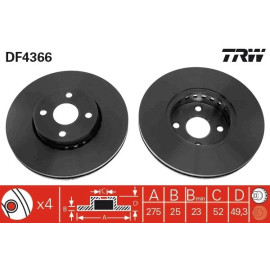 Bremsscheibe DF4366