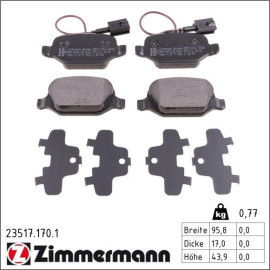 Bremsbelagsatz, Scheibenbremse 23517.170.1 Bremsbelagsatz, Scheibenbremse 23517.170.1