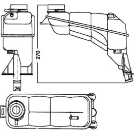 Ausgleichsbehälter, Kühlmittel CRT 117 000S Ausgleichsbehälter, Kühlmittel CRT 117 000S
