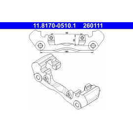 Halter, Bremssattel 11.8170-0510.1