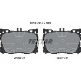Textar 2258601 Bremsbelagsatz, Scheibenbremse