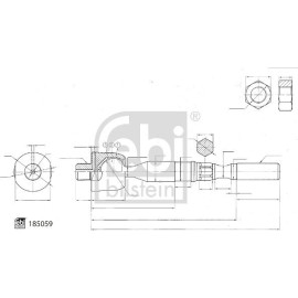 FEBI BILSTEIN 185059 Axialgelenk, Spurstange FEBI BILSTEIN 185059 Axialgelenk, Spurstange