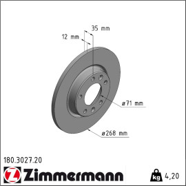Bremsscheibe 180.3027.20
