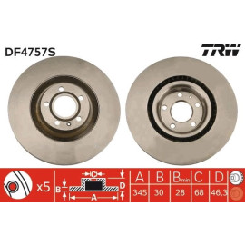 Bremsscheibe DF4757S Bremsscheibe DF4757S