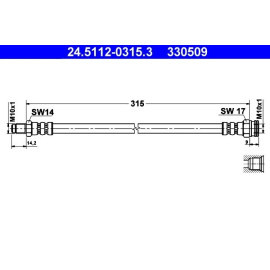 Bremsschlauch 24.5112-0315.3 Bremsschlauch 24.5112-0315.3