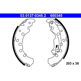 ATE 03.0137-0345.2 Bremsbackensatz ATE 03.0137-0345.2 Bremsbackensatz