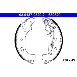 Bremsbackensatz 03.0137-0520.2