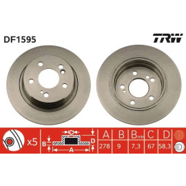 Bremsscheibe DF1595 Bremsscheibe DF1595
