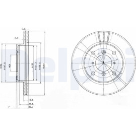 Delphi BG2583 Bremsscheibe Delphi BG2583 Bremsscheibe